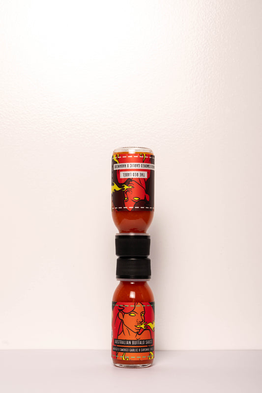 Australian Buffalo Sauce and The Red Label (mini bullets)