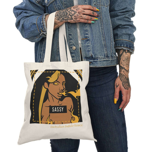 "Sassy" Natural Tote Bag
