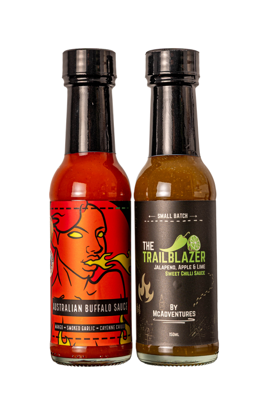 Australian Buffalo & The Adventurer DUO – Australian Buffalo Sauce & The Trailblazer Sweet Chilli