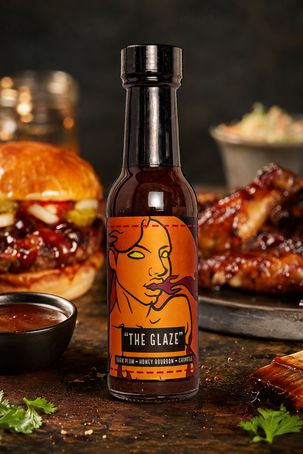 The Glaze | Honey Bourbon Dark Plum + Chipotle Sauce